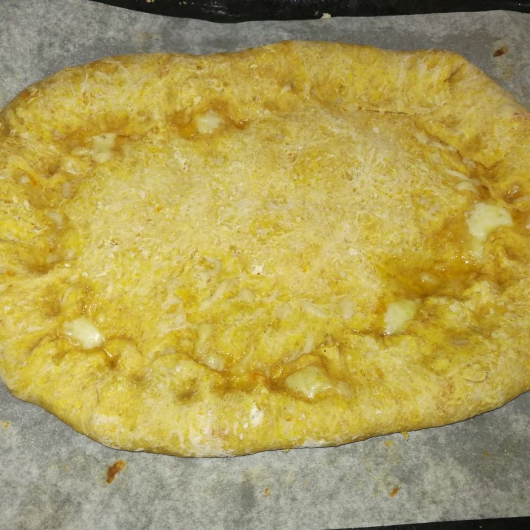 Pizza con base de calabaza Paso 1 Pizza con base de calabaza Paso 1