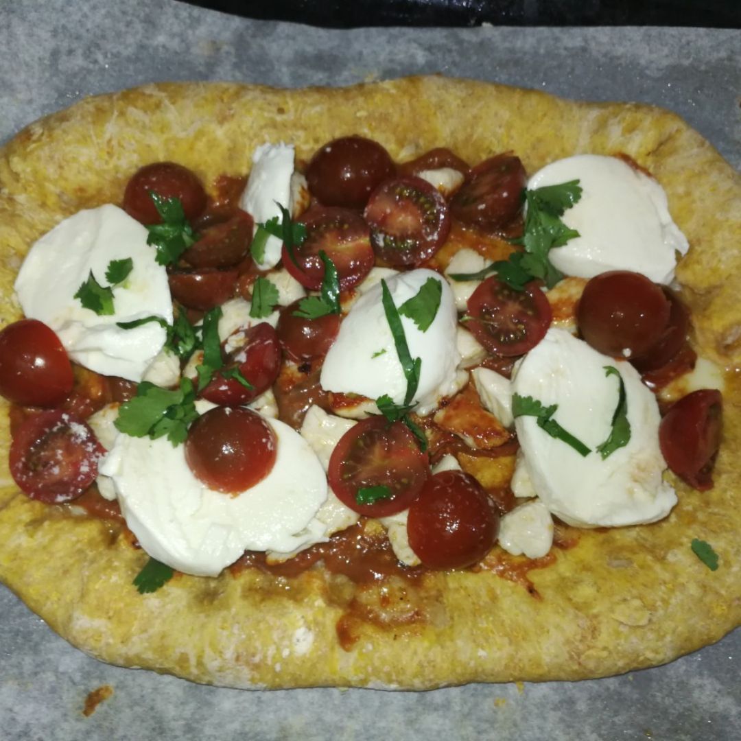 Pizza con base de calabaza Paso 2 Pizza con base de calabaza Paso 2