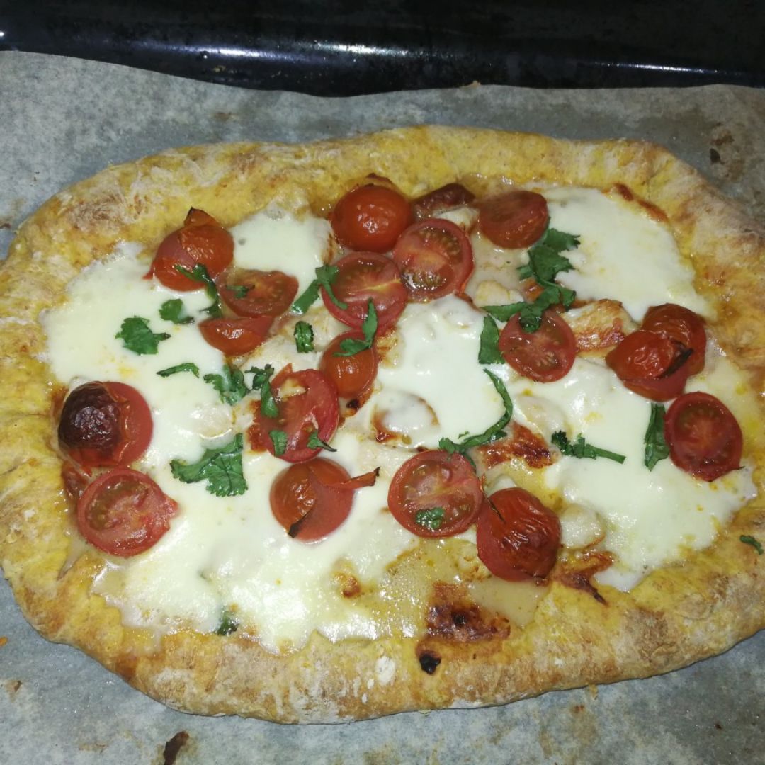 Pizza con base de calabaza Paso 3 Pizza con base de calabaza Paso 3