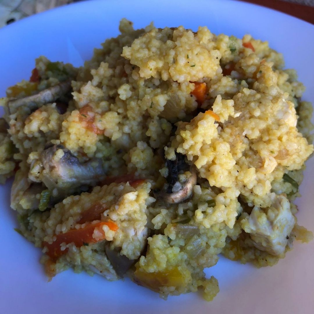 Cuscus con pollo y verduras
