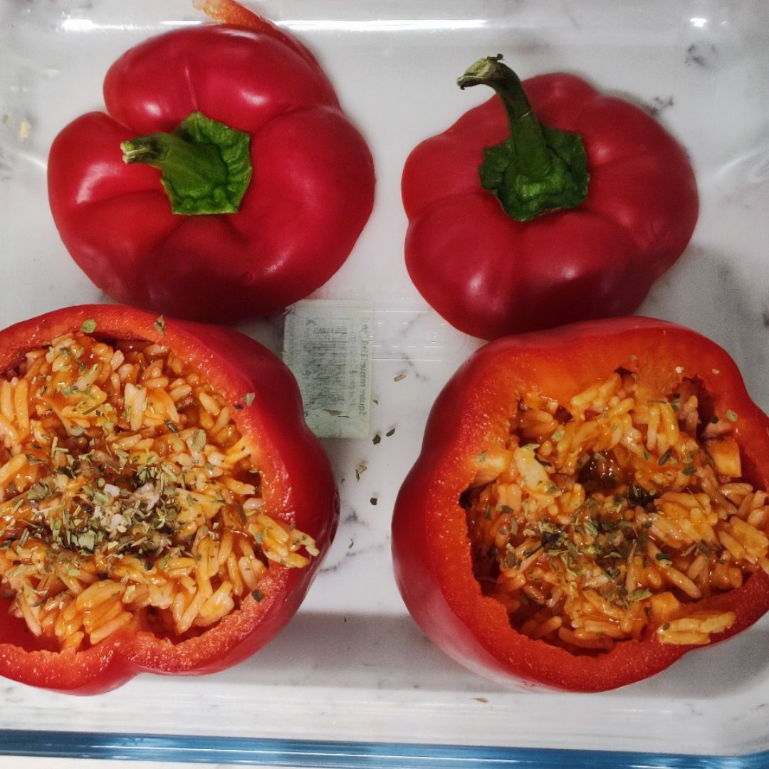 Pimientos rellenos de arroz 🫑🍚 Paso 3 Pimientos rellenos de arroz 🫑🍚 Paso 3