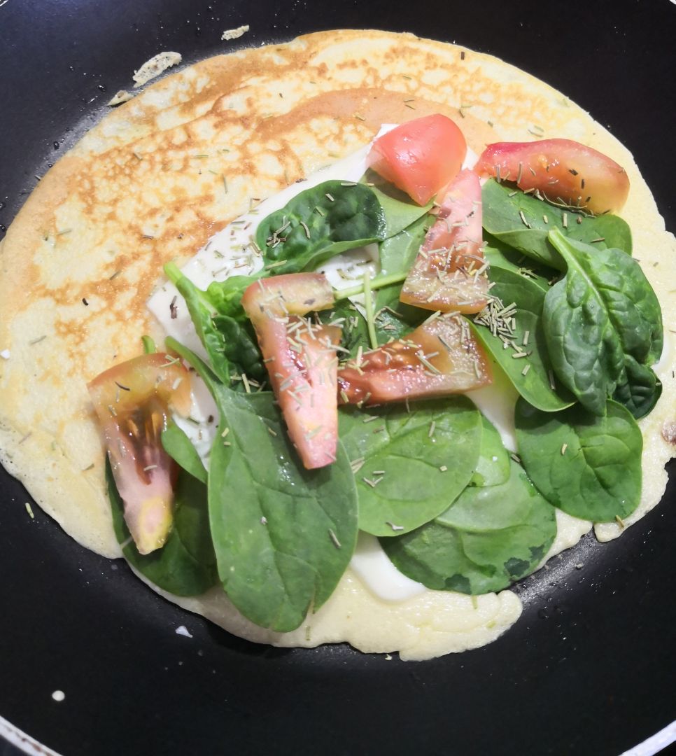 Crepes rellenas de espinacas y queso Paso 3 Crepes rellenas de espinacas y queso Paso 3