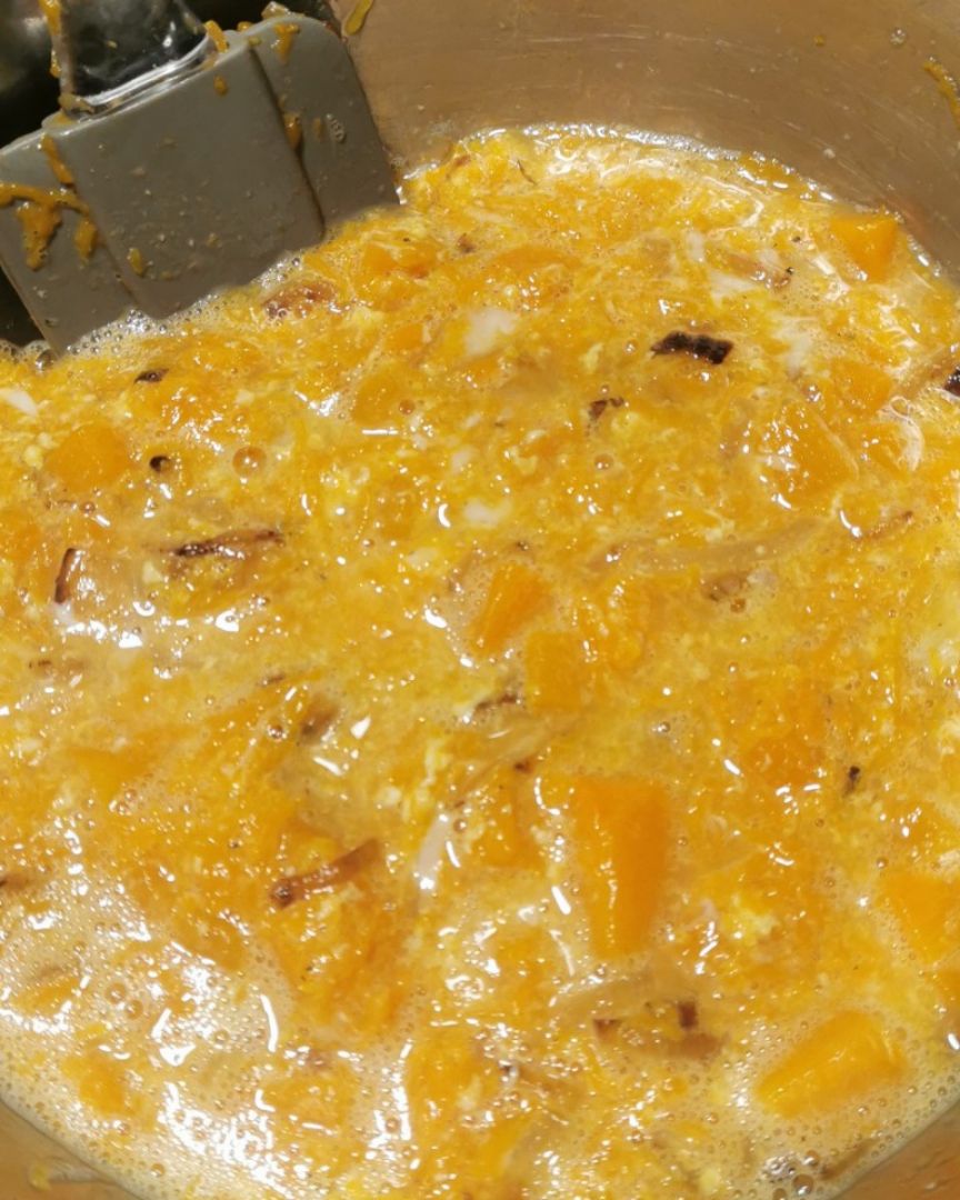 Tortilla de Calabaza, Mozarella y Cebolla Paso 4 Tortilla de Calabaza, Mozarella y Cebolla Paso 4