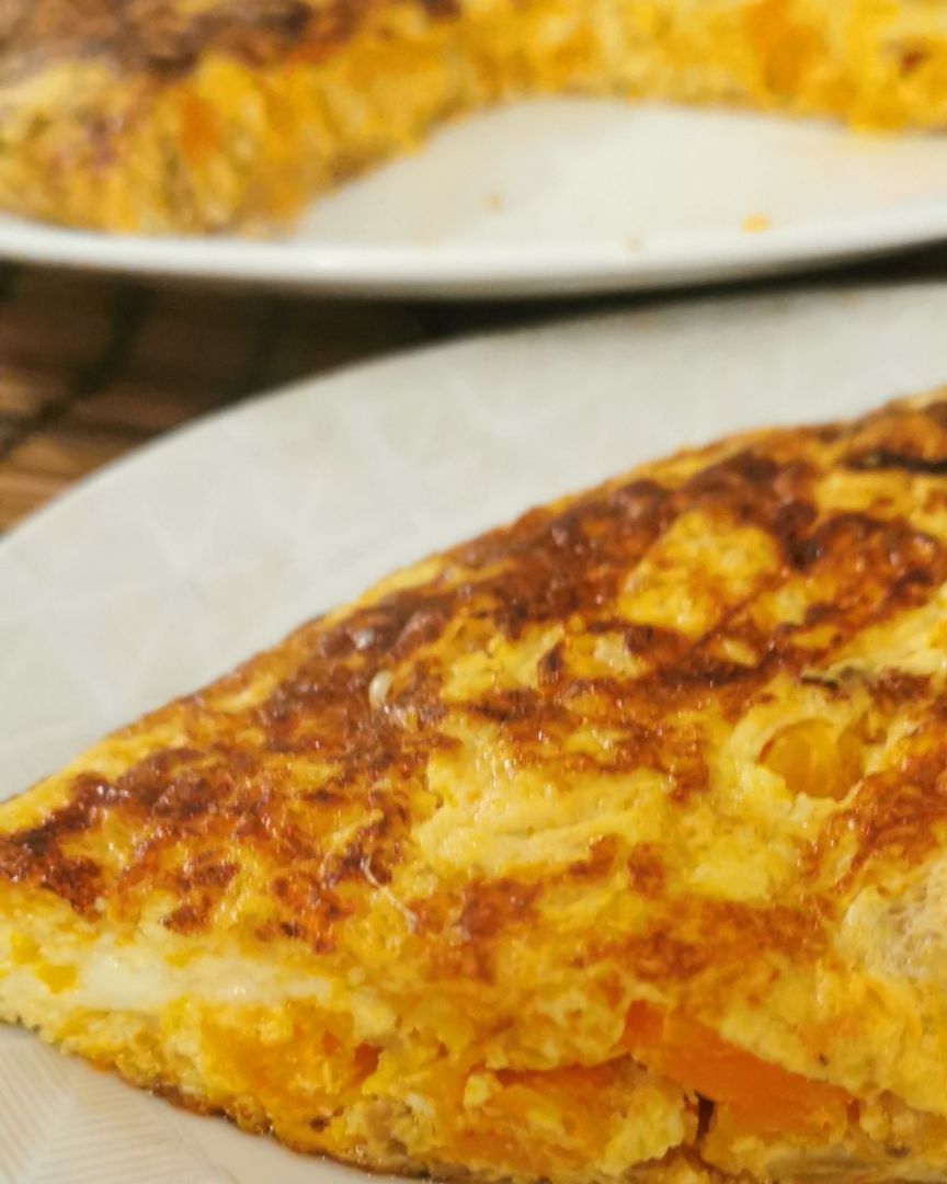 Tortilla de Calabaza, Mozarella y Cebolla Paso 7 Tortilla de Calabaza, Mozarella y Cebolla Paso 7
