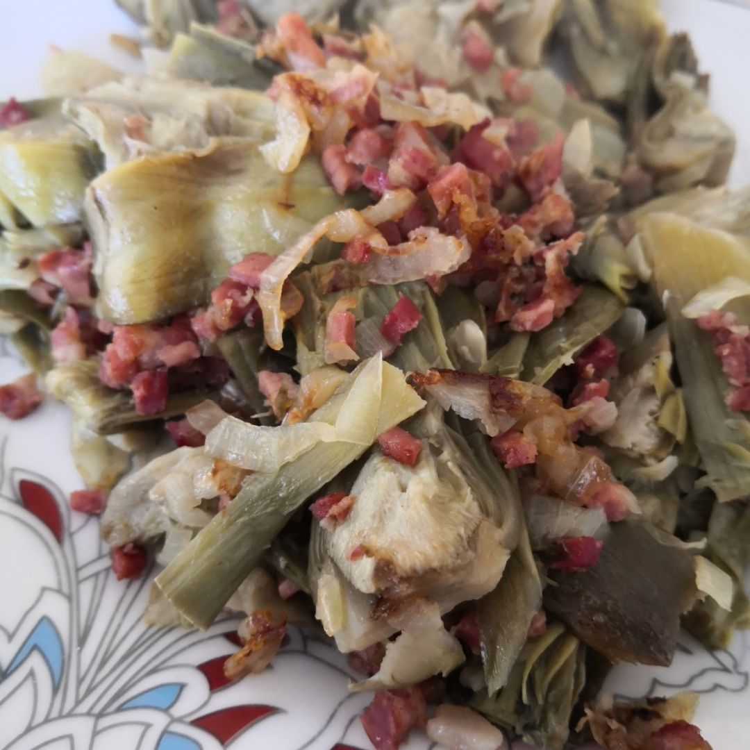 Alcachofas con jamón Alcachofas con jamón