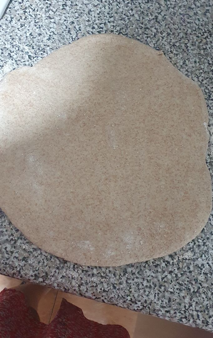 Pizza facil de Harina integral  Paso 2