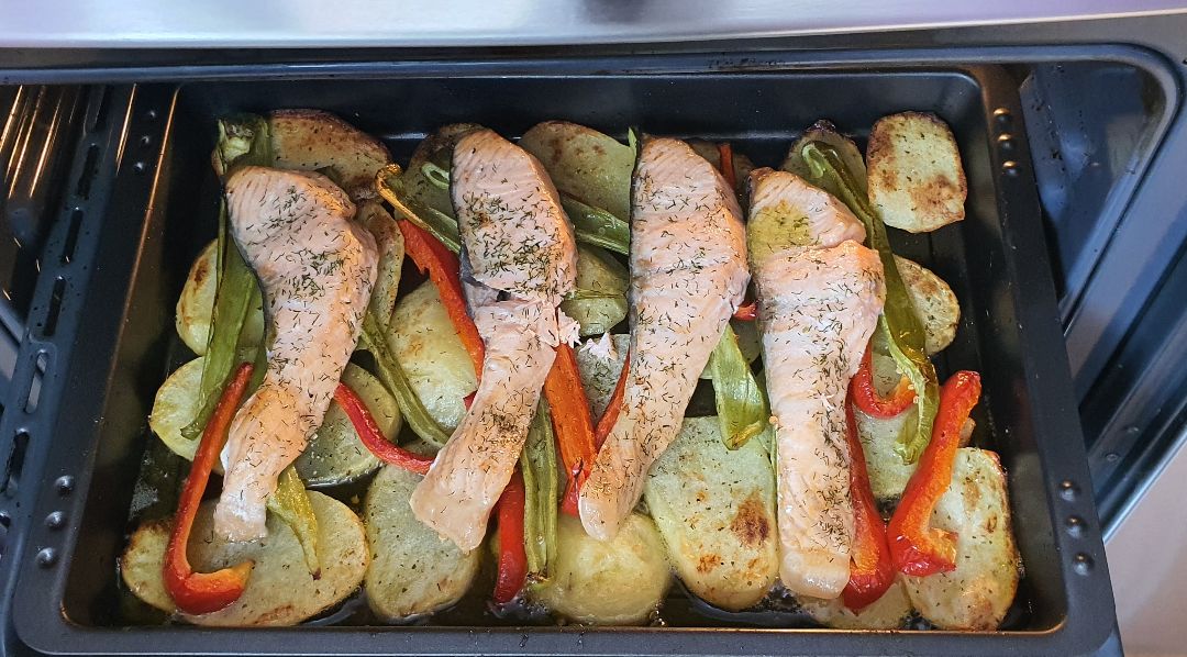 Salmon al horno Salmon al horno