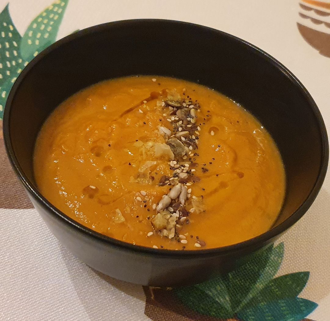 Crema de calabaza con un toque de vainilla Crema de calabaza con un toque de vainilla