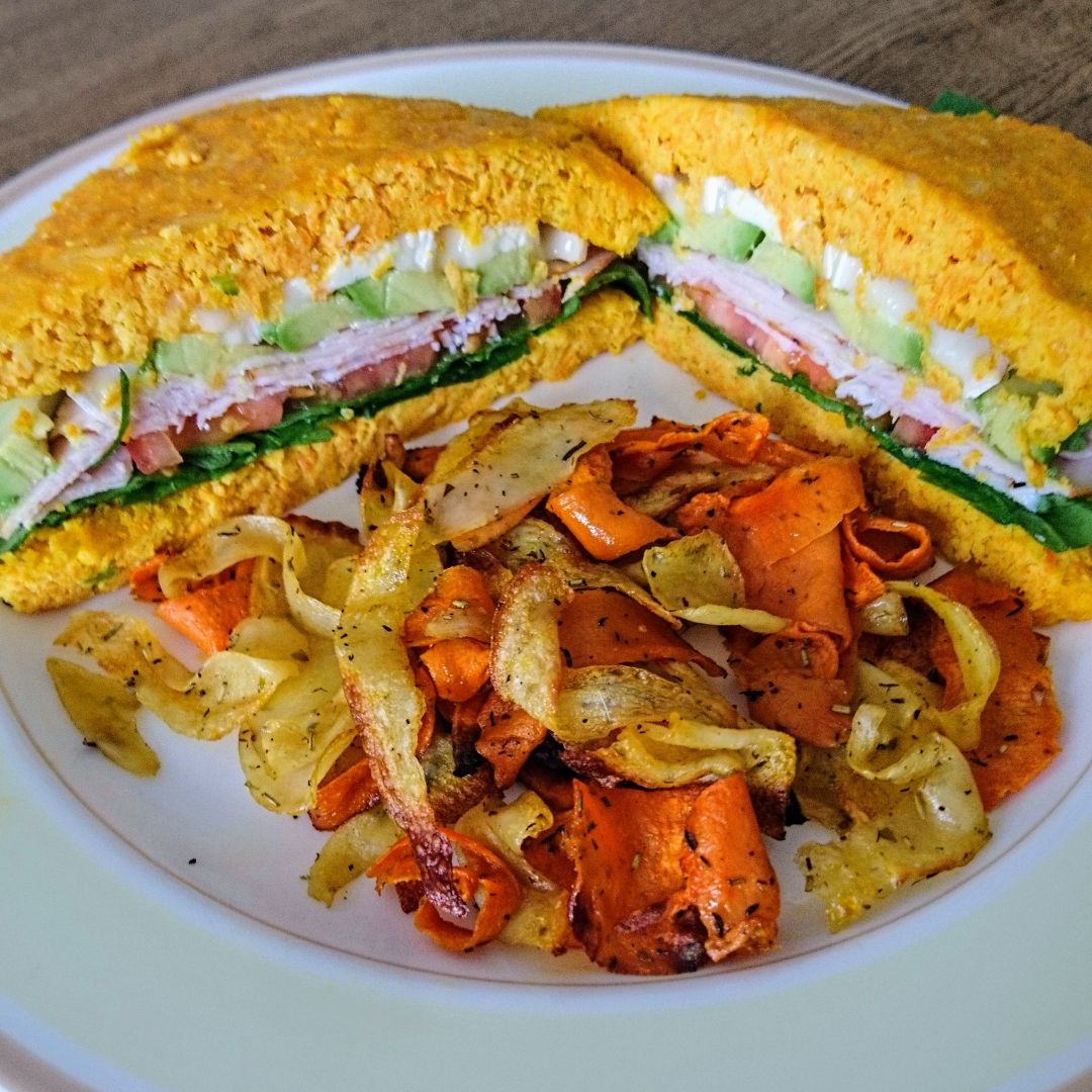 Sándwich de pan de zanahoria Sándwich de pan de zanahoria