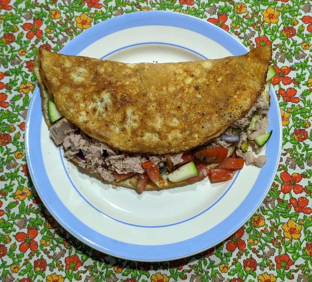 Tortilla francesa con verdura Tortilla francesa con verdura