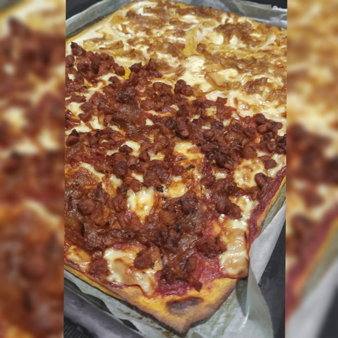 Pizza con base de calabaza 🎃🍕 Pizza con base de calabaza 🎃🍕