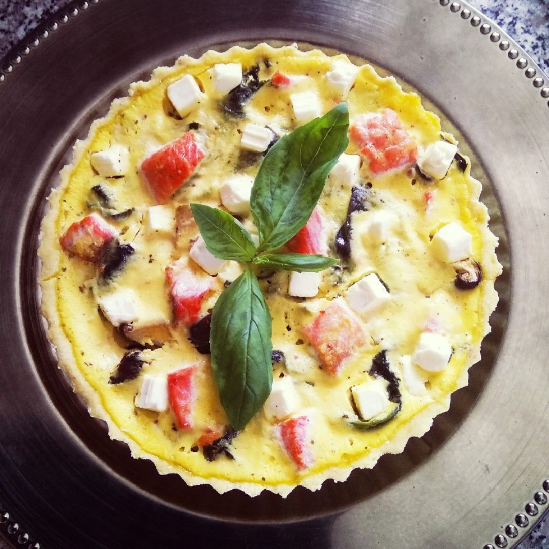Quiche de verduras y salmón Quiche de verduras y salmón