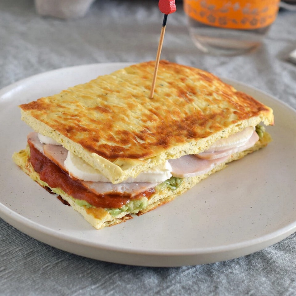 Crep queso cottage y huevo Crep queso cottage y huevo