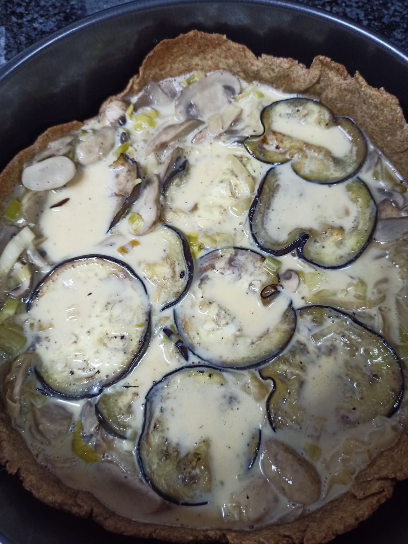 Quiche de berenjena y 4 quesos. Paso 6 Quiche de berenjena y 4 quesos. Paso 6
