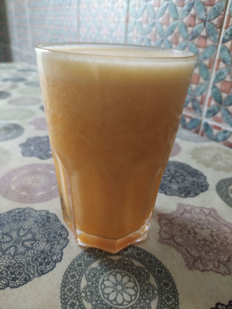 Batido de melocotón con zumo de pomelo y naranja 🍊🍑