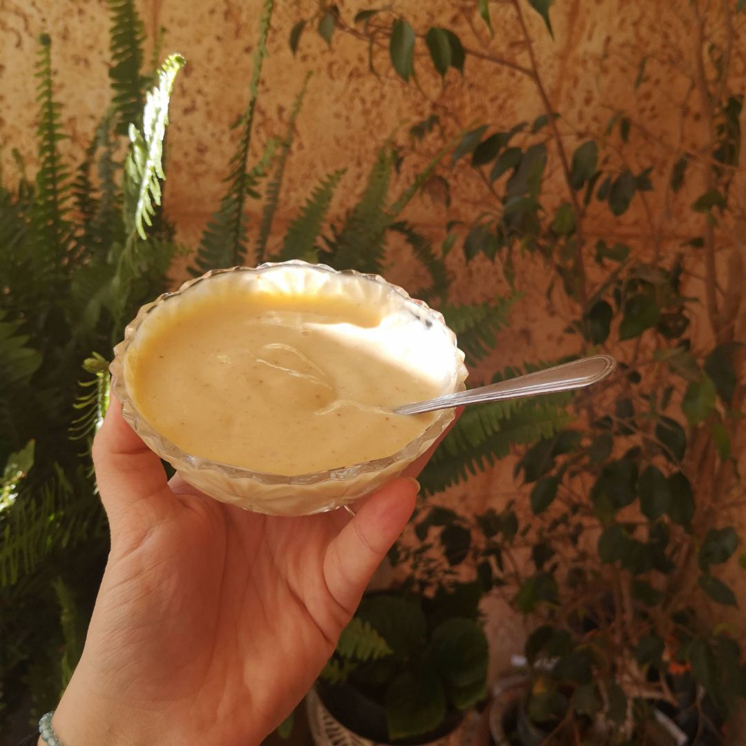 Helado de plátano, nísperos y mango 