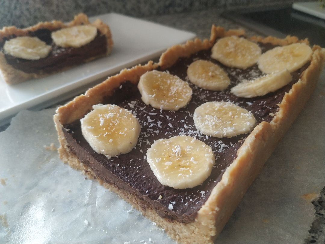 Tarta de almendra y chocolate