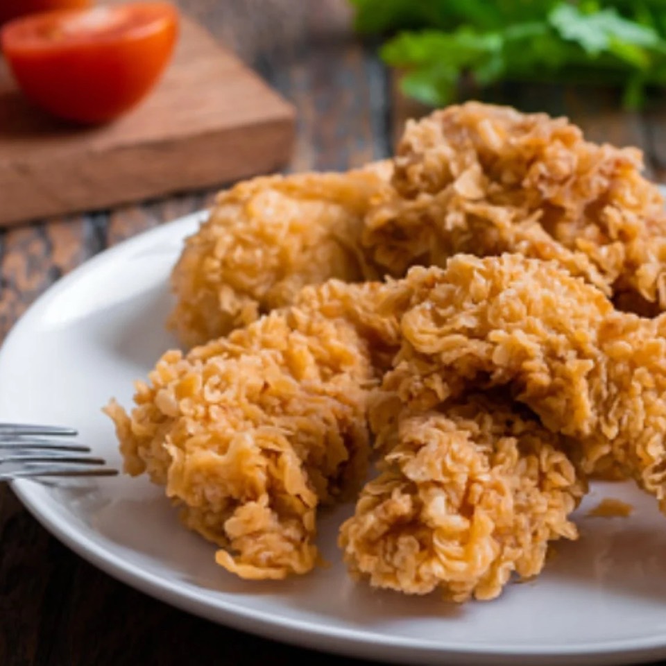 Pollo crispy con papas a la airfrier Pollo crispy con papas a la airfrier