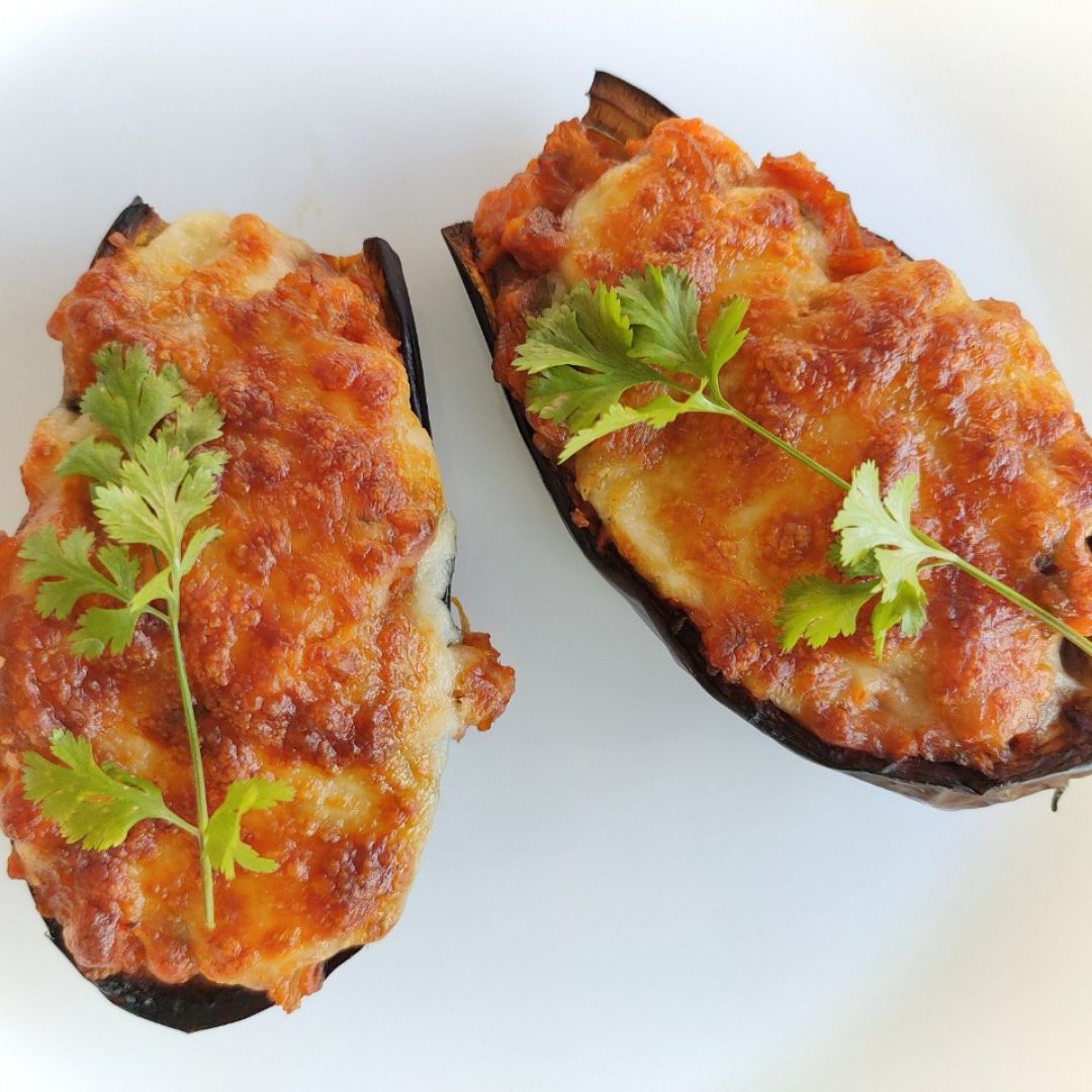 Berenjenas rellenas de atún y verduras Berenjenas rellenas de atún y verduras