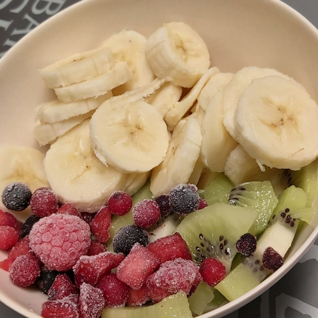 Yogur griego con fruta