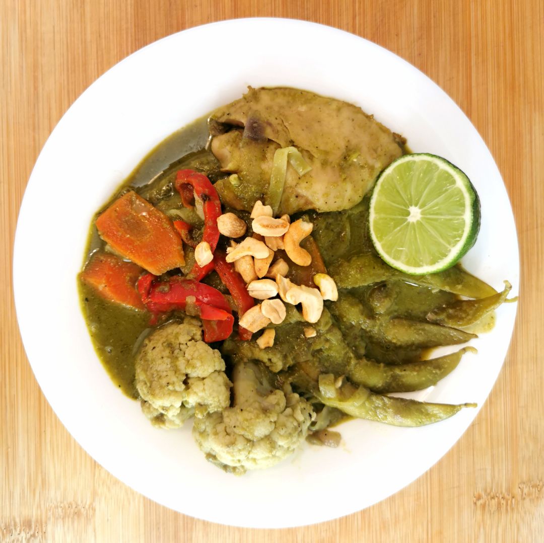 Curry verde de pescado Paso 3 Curry verde de pescado Paso 3