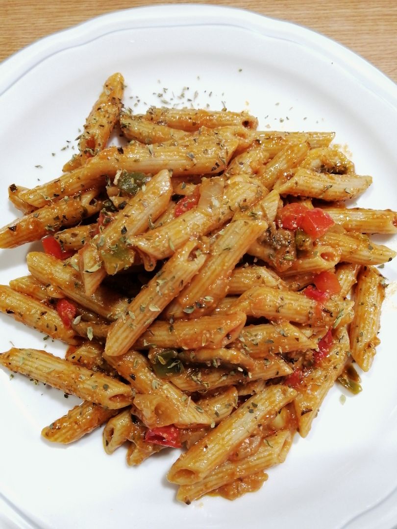 Macarrones integrales con champiñon