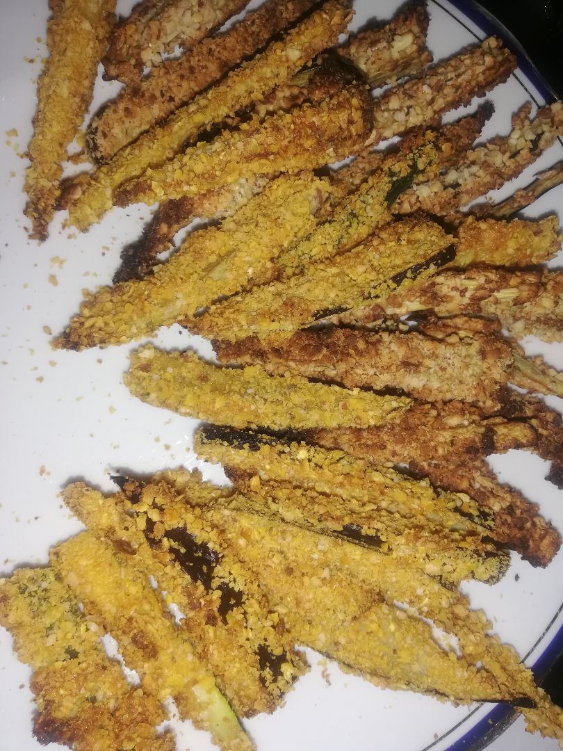 Palitos de berenjena y Calabacín Palitos de berenjena y Calabacín