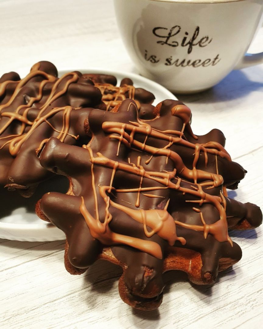 Waffles extra chocolateados Waffles extra chocolateados