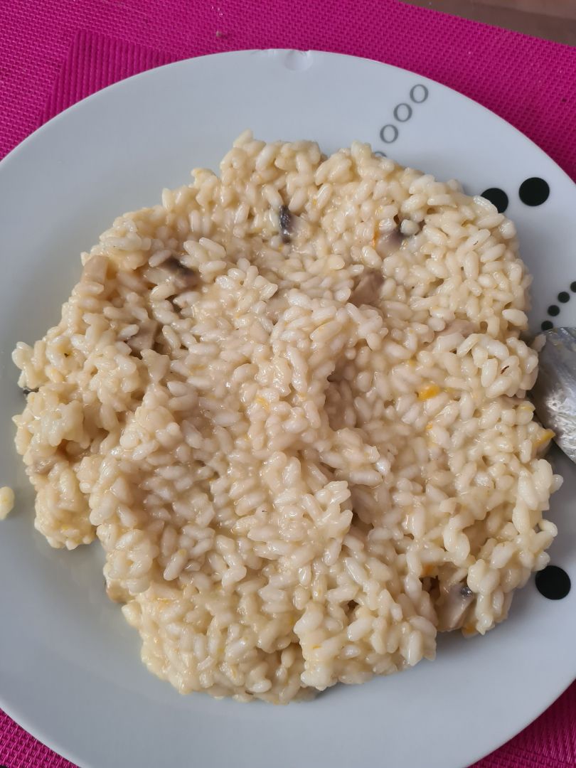 Risoto de calabaza, cebolla y xampinyones 