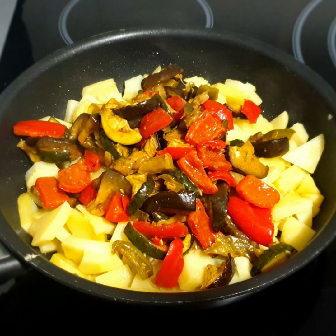 Tortilla oriental  Paso 2