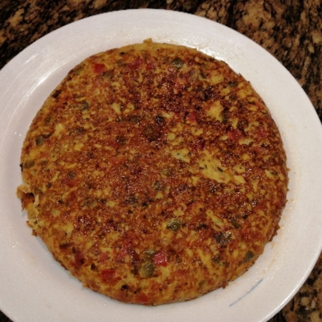 Tortilla de pimientos y jamón serrano 