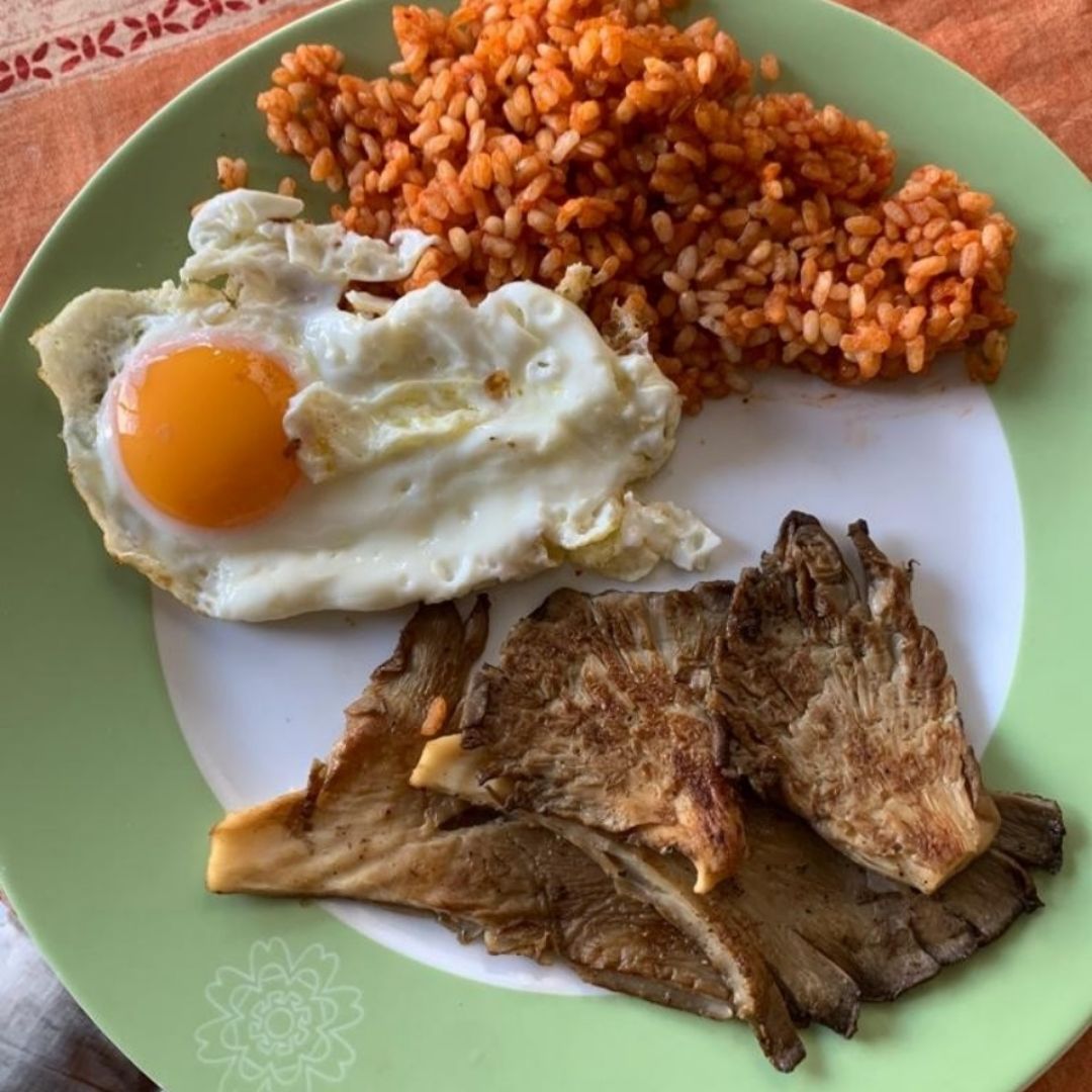 Arroz con setas y huevo Arroz con setas y huevo