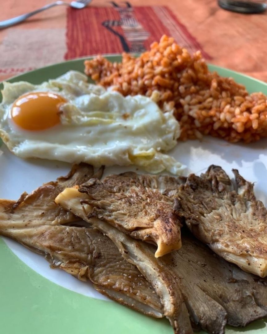 Arroz con setas y huevo Paso 4 Arroz con setas y huevo Paso 4