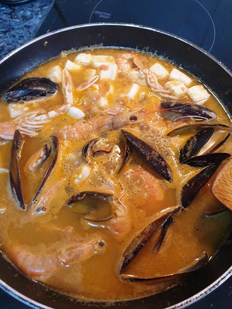 Paella de marisco Paso 1 Paella de marisco Paso 1