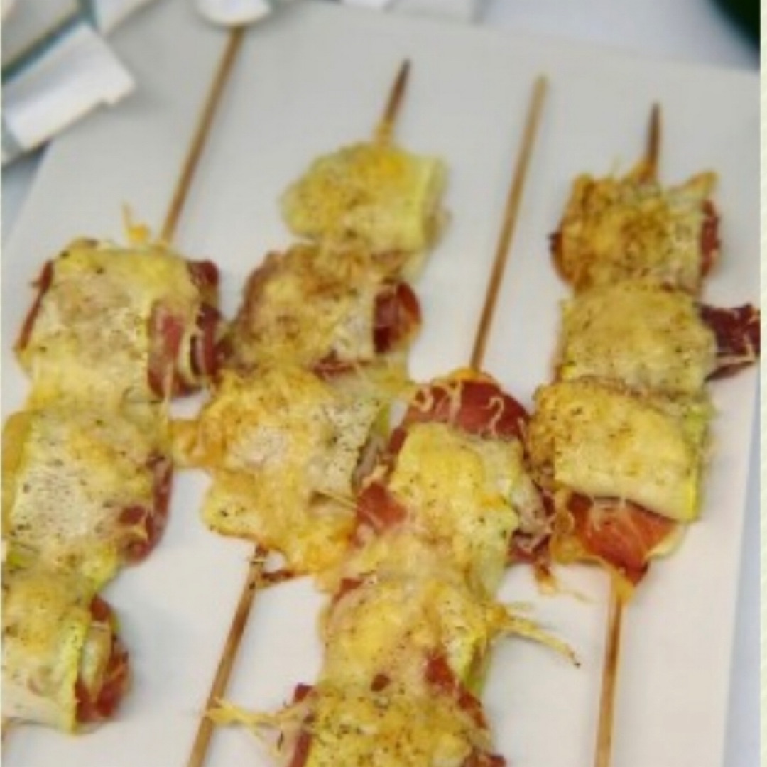 Brochetas de calabacín 