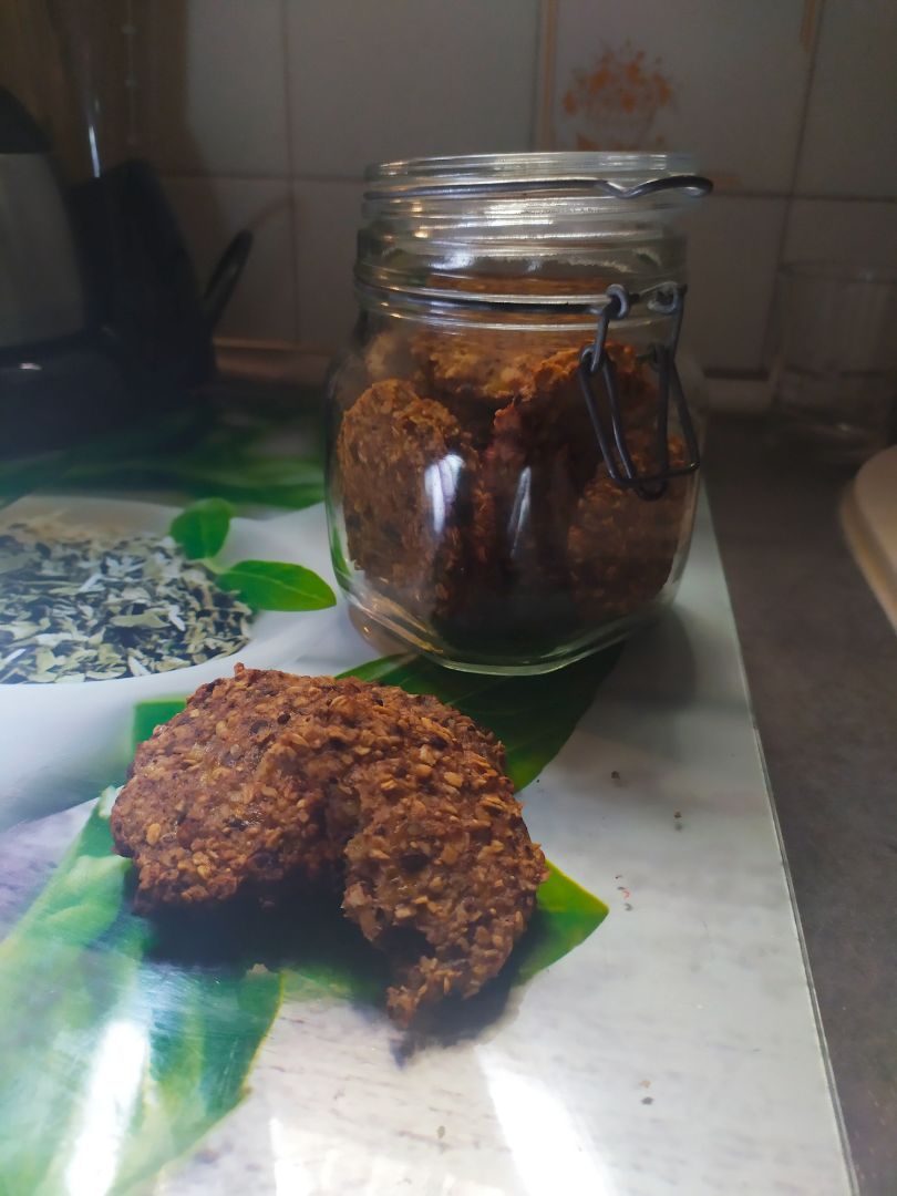 Galletas de plátano, higos y avena