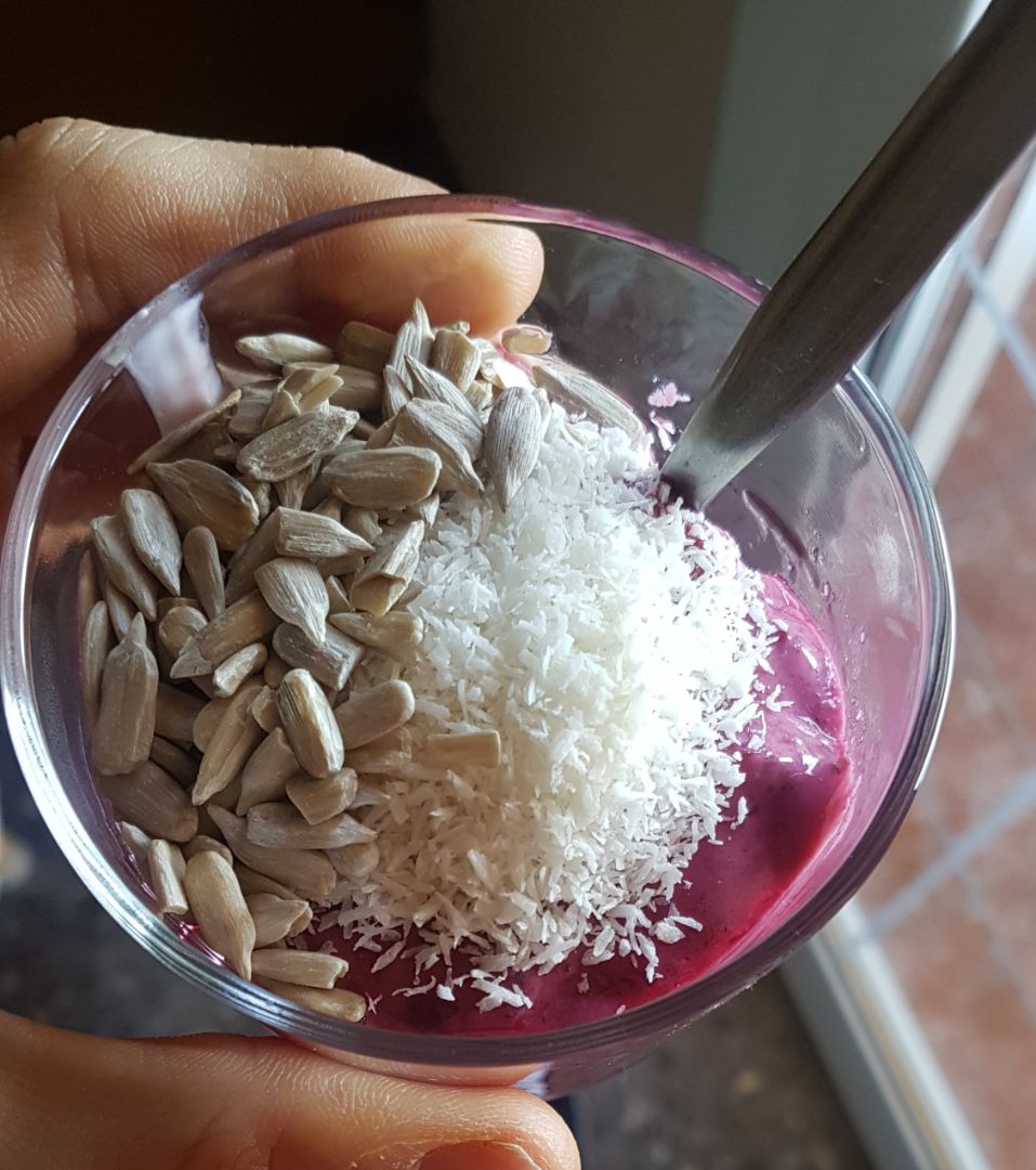 Yogur de frutas del bosque
