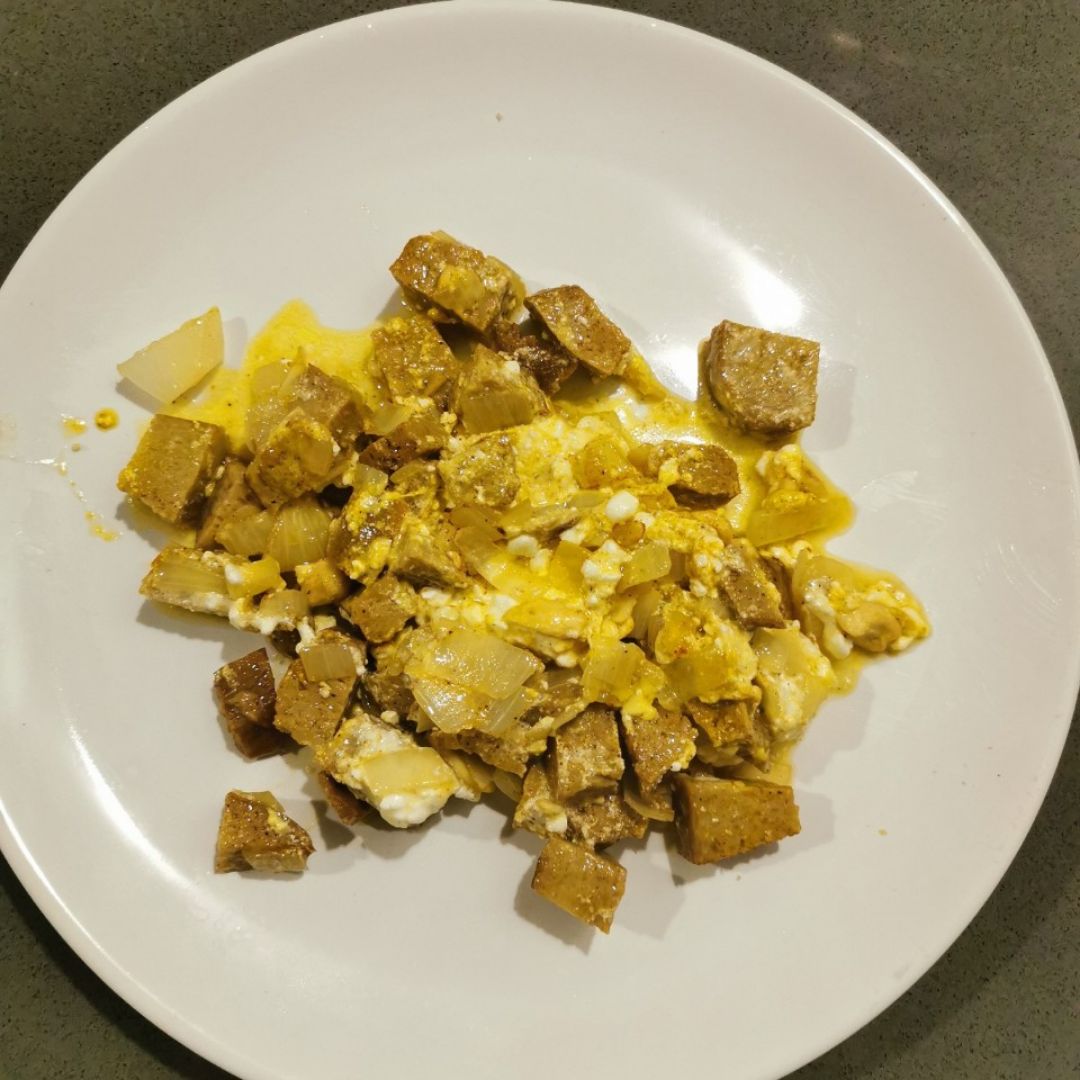 Seitán al curry Seitán al curry