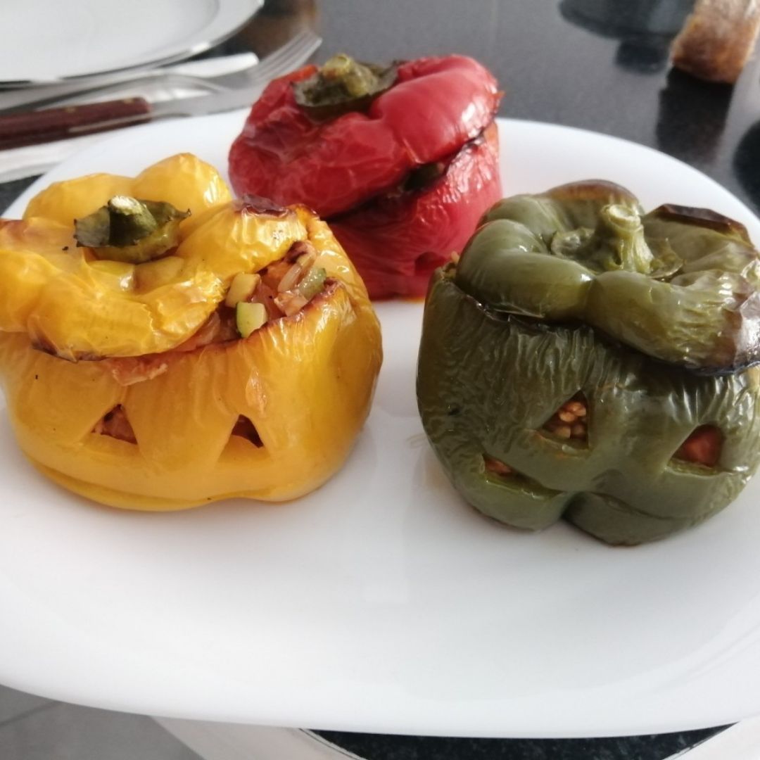 Pimientos rellenos de Halloween Paso 2 Pimientos rellenos de Halloween Paso 2