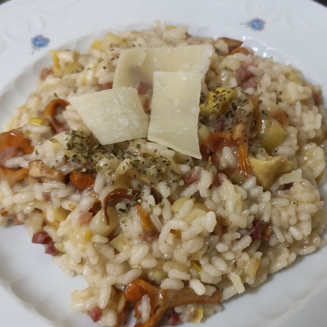 Risotto de otoño con setas y castañasStep 0