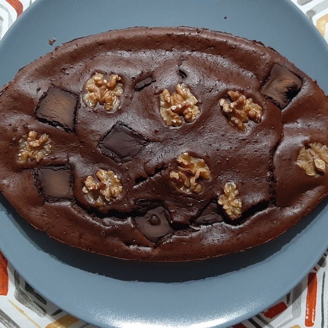 Brownie de chocolate y plátano 