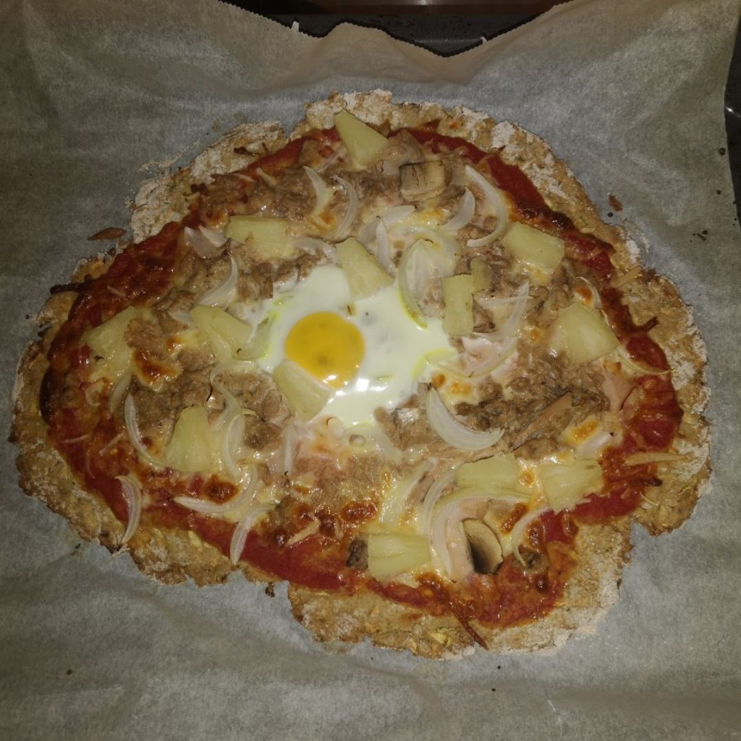 Pizza con base de calabacin Pizza con base de calabacin
