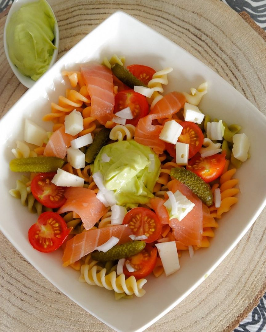 馃 Ensalada de pasta con salsa de aguacate 馃 Paso 2 馃 Ensalada de pasta con salsa de aguacate 馃 Paso 2