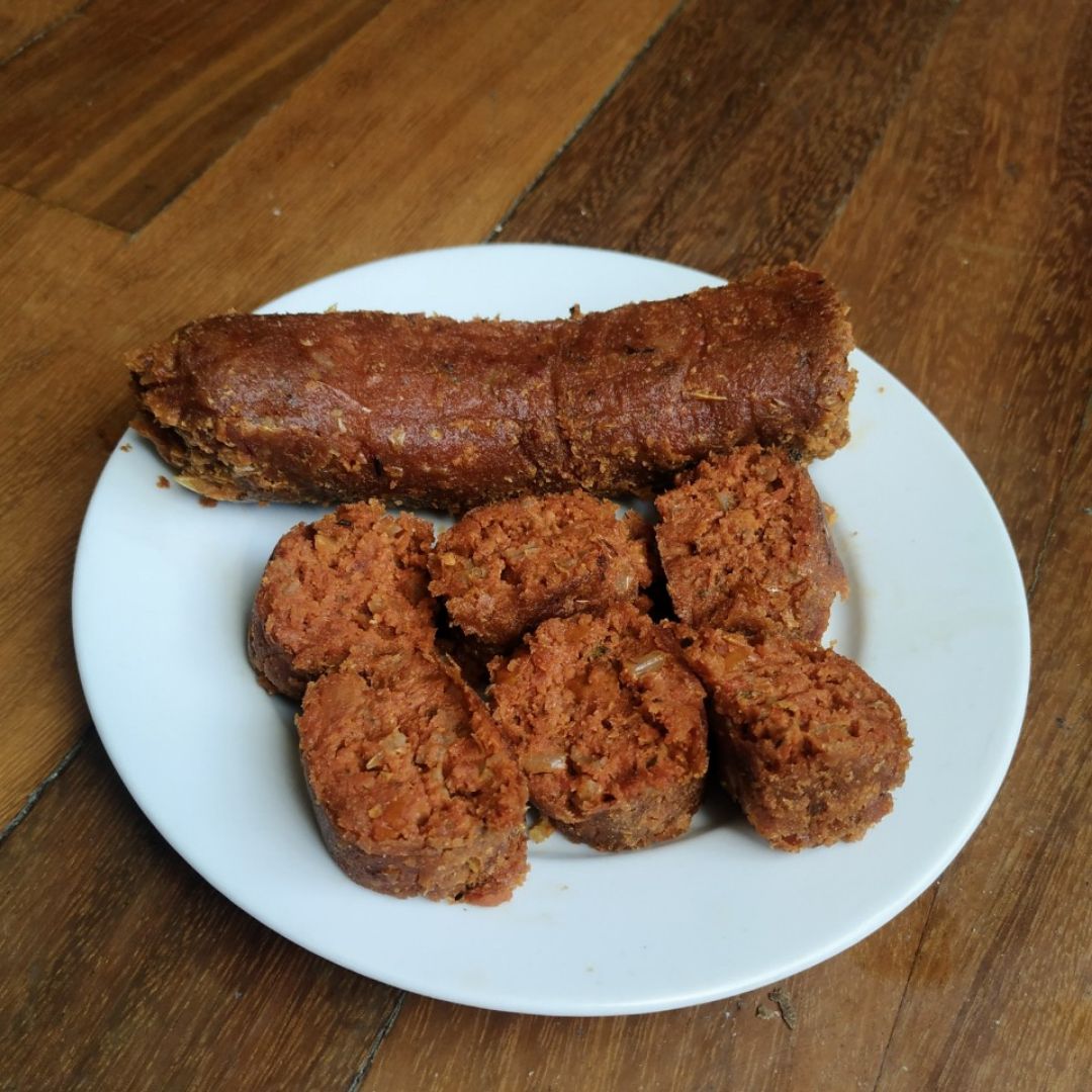 Chorizo vegano casero