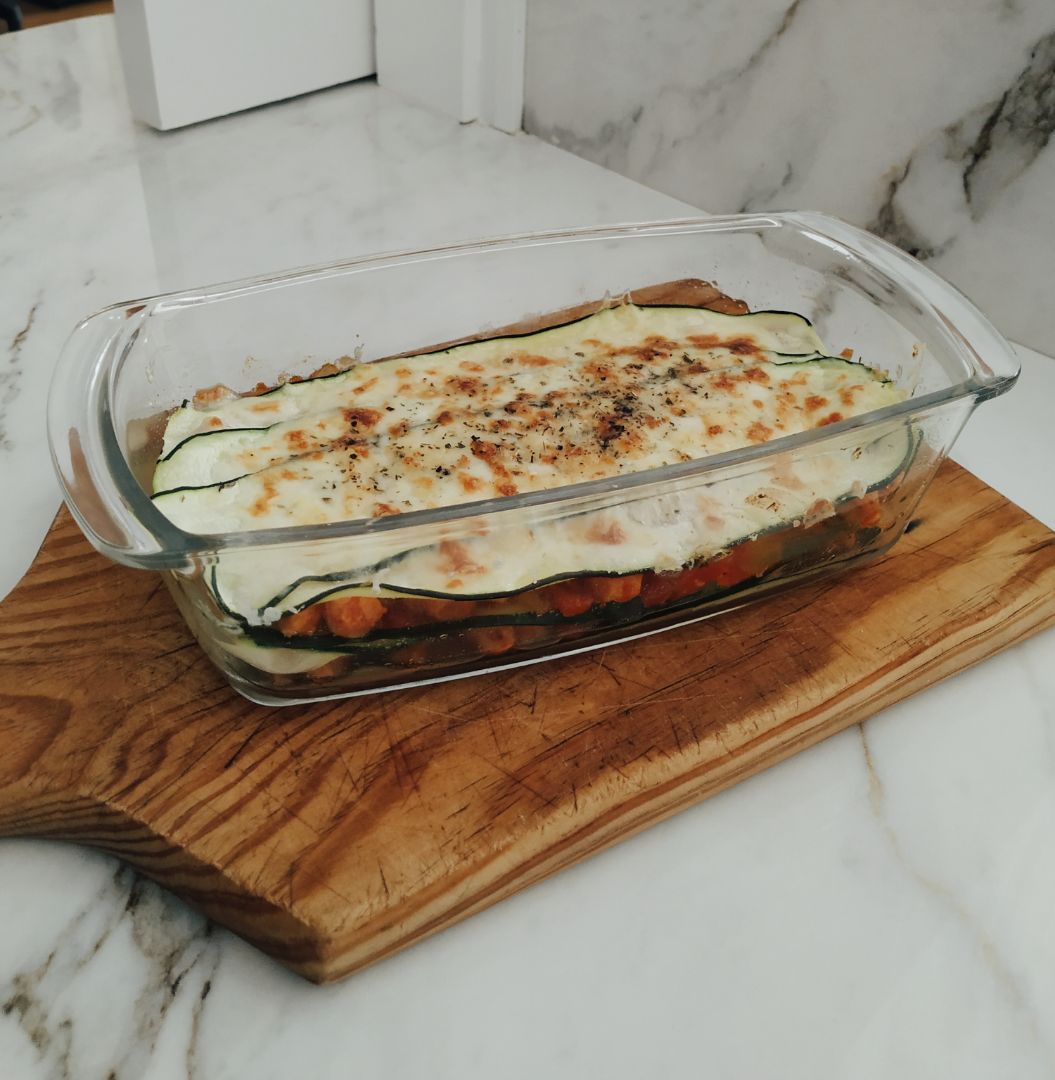 Lasaña de calabacín con boloñesa vegetariana Lasaña de calabacín con boloñesa vegetariana