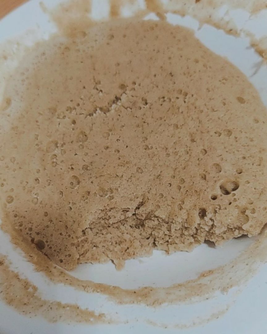 Bizcocho/tortilla avena al microondas Bizcocho/tortilla avena al microondas