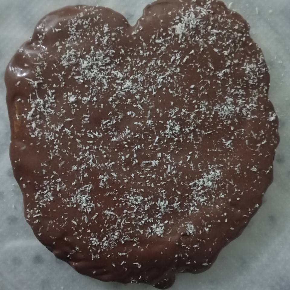 "PALMERA DE CHOCOLATE PROTEICA" con crema de cacahuete y coco, en FREIDORA DE AIRE