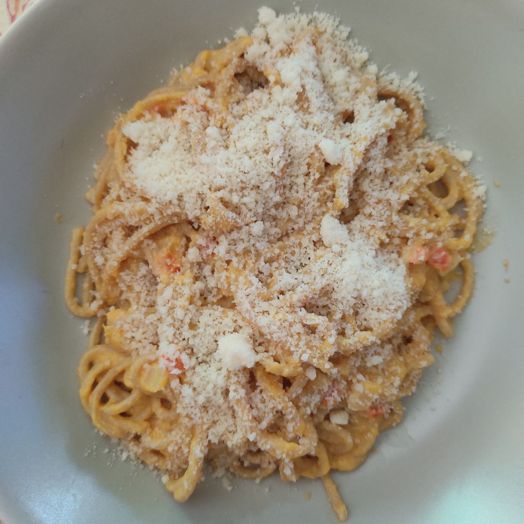 Spaghetti con salsa de calabaza Spaghetti con salsa de calabaza