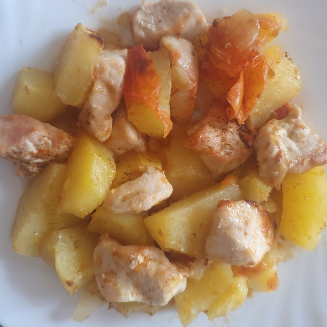 Pechuga y patatas al horno
