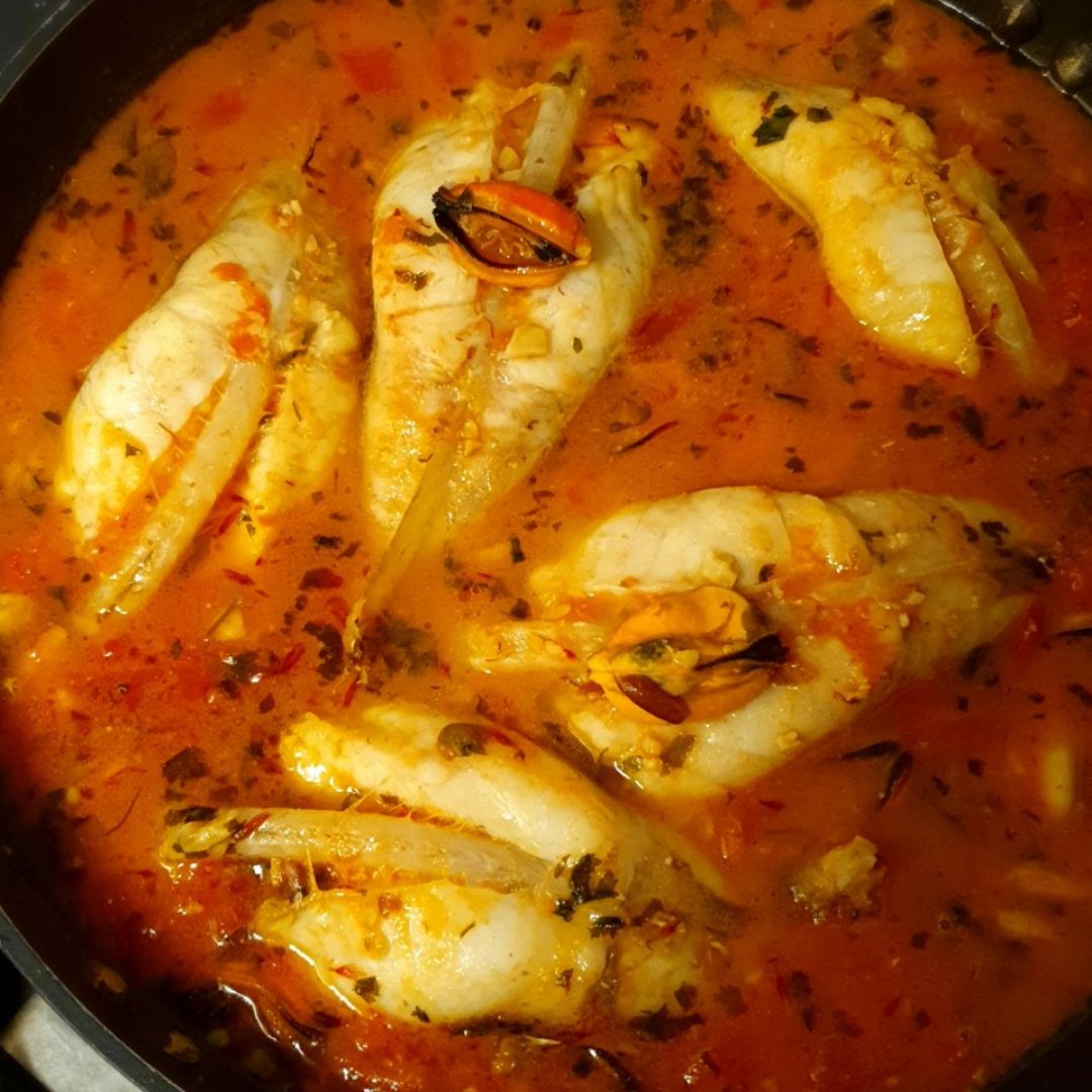 RAPE Y MEJILLONES A LA MARINERA Paso 6 RAPE Y MEJILLONES A LA MARINERA Paso 6
